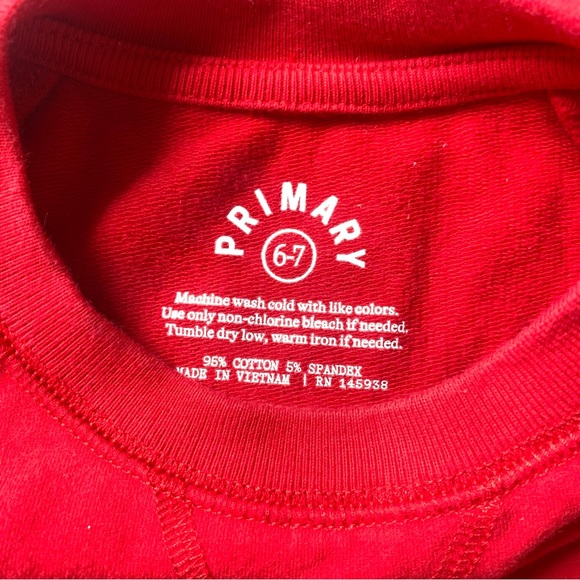 Kids Primary Peace appliqué Christmas holiday sweatshirt size 6-7 - Picture 4 of 4